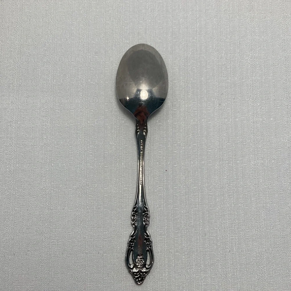Oneida Community BRAHMS Stainless‎ Glossy Rose Flatware Teaspoon